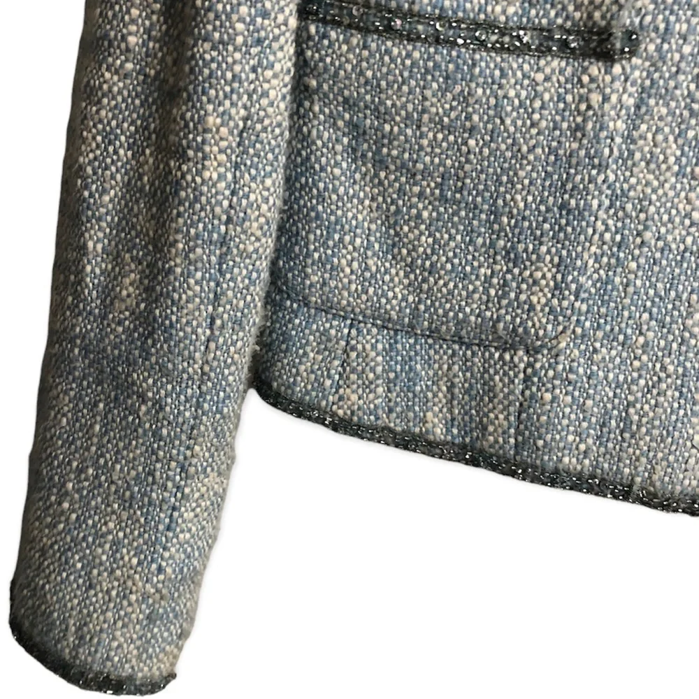Walter Baker tweed jacket beaded embellishments